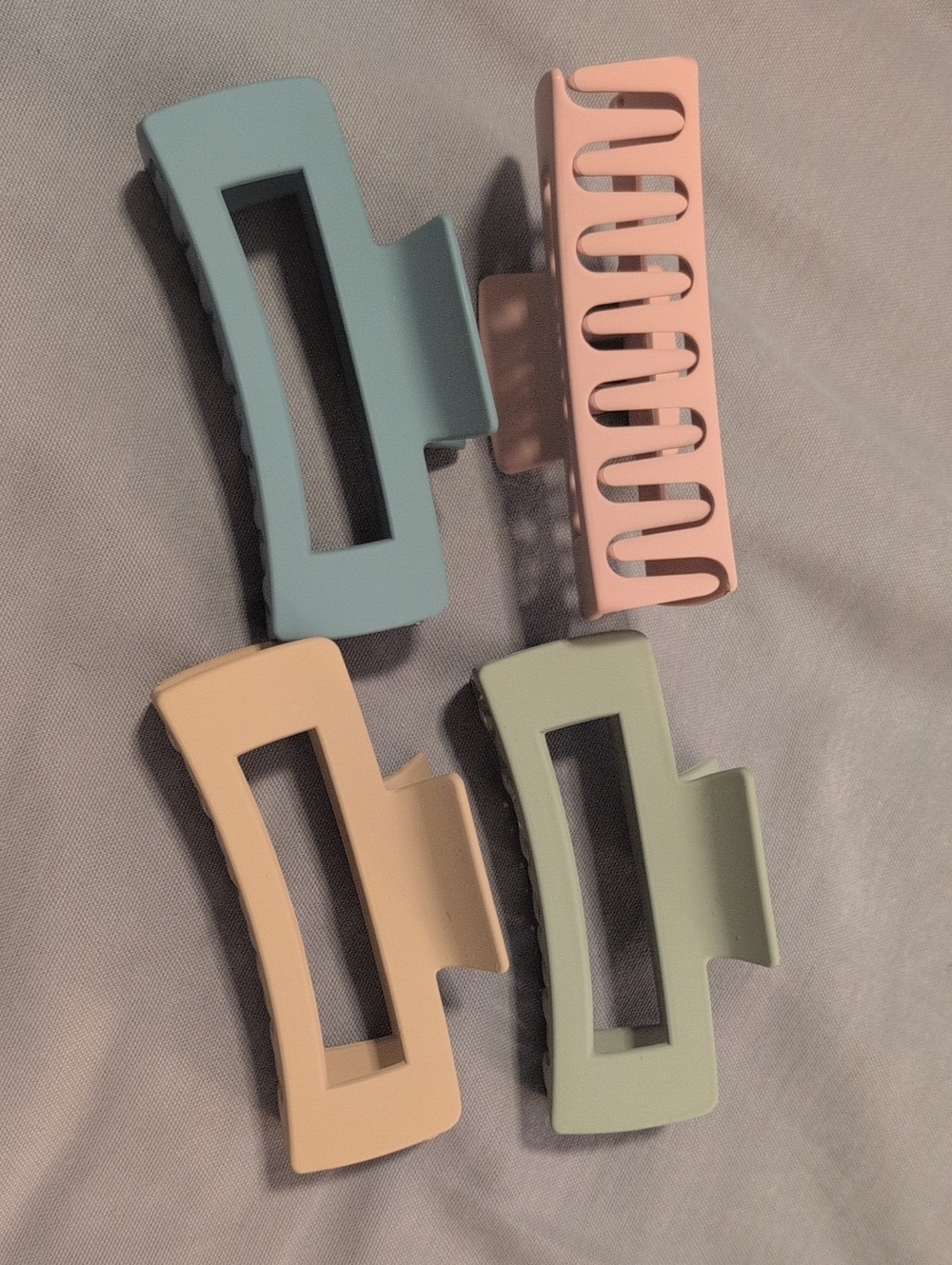 Matte Pastel Hair Claw Clips - 4 Pack